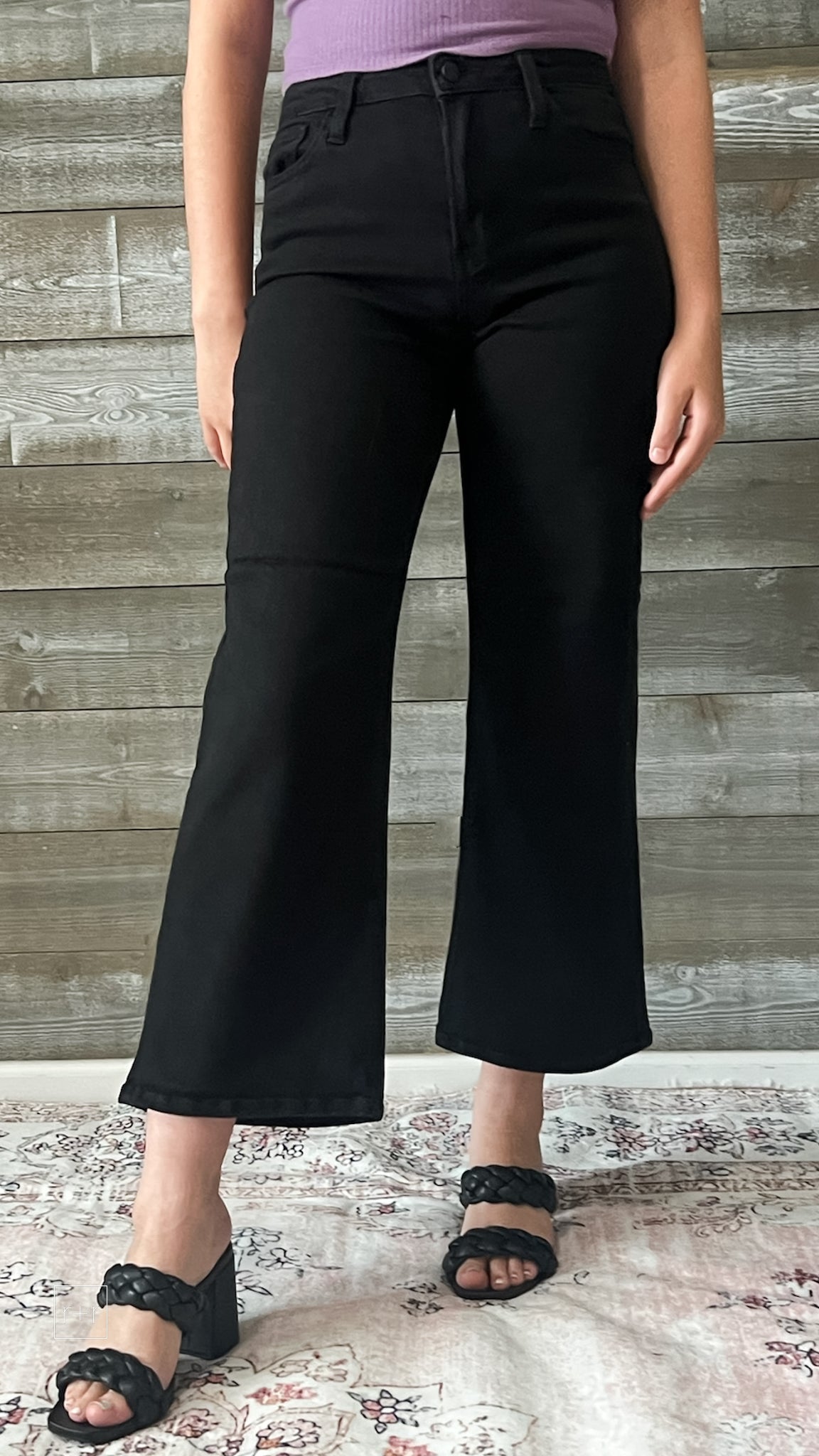 just black denim the classic wide leg jeans black BP239J-A-BLK