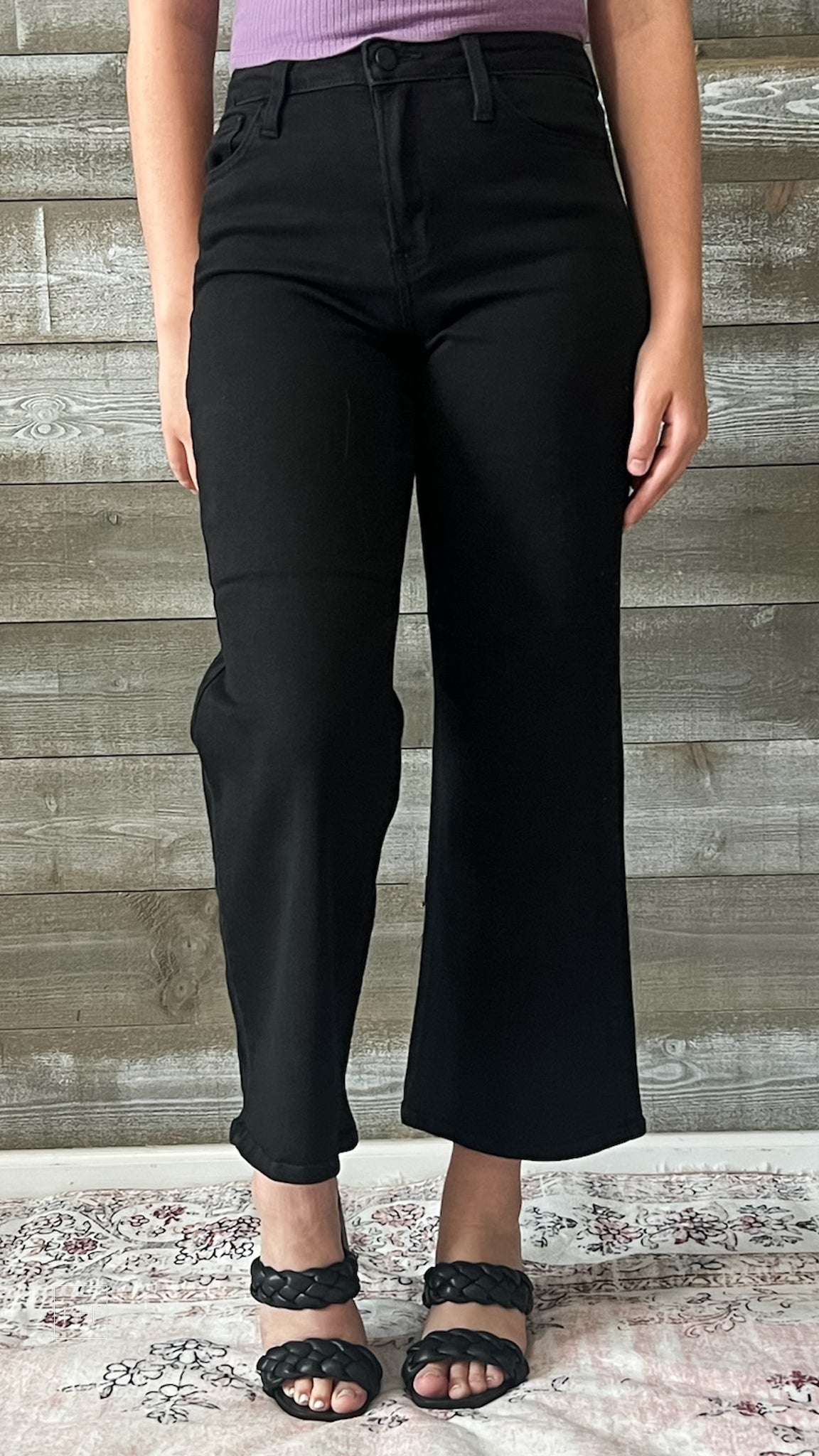 just black denim the classic wide leg jeans black BP239J-A-BLK