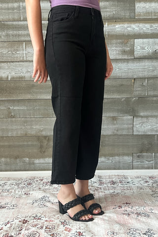 just black denim the classic wide leg jeans black BP239J-A-BLK