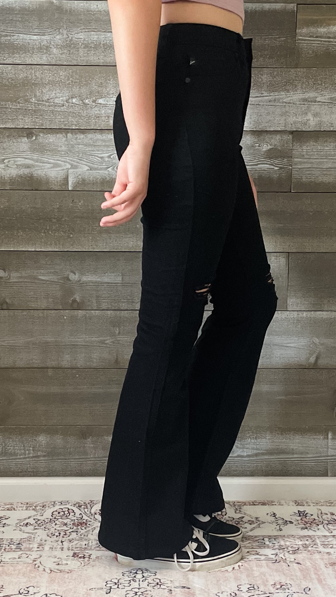 Petite black flare jeans hotsell