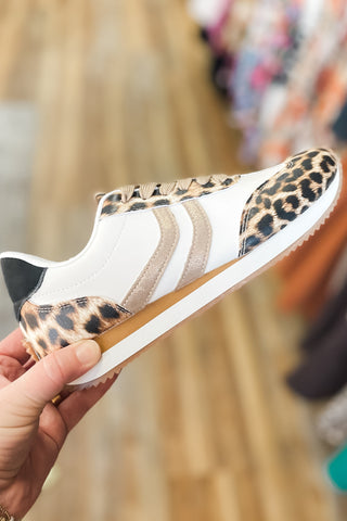 Corkys Footwear Retro Sporty Kickoff Leopard Combo Sneakers Hey Girl