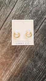 linny co scarlett 10mm huggie earrings surgical grade stainless steel gold