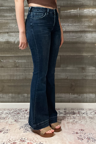 lovervet denim jesting mid rise flare wide hem trouser jeans LV1482