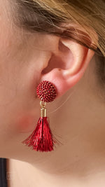 mary kathryn design red party girl earrings