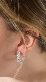 mary kathryn design mini glitter hoop earrings in silver