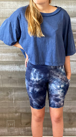 rae mode mineral washed oversized cropped tee T9791 cobalt free people dupe