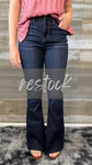 restock best seller judy blue jeans high waist raw hem flare denim tall long option JB82343REG DK