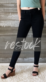 judy blue high waist tummy control classic skinny jeans in black