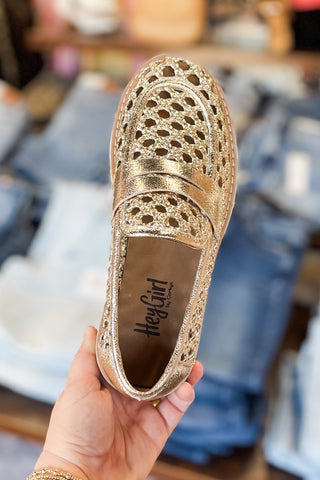 Corkys Footwear So Put Together Gold Loafer with lug sole