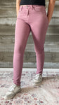 vervet denim haylie high rise ankle length skinny jeans wistful mauve V3499WMV