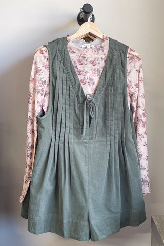 Wishlist semi sheer mesh top blush with floral pattern WL25-11533