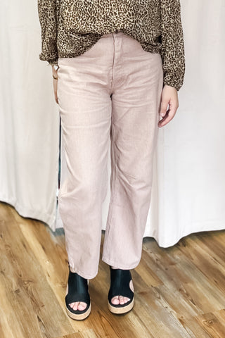 Wishlist rose denim cotton pants in a barrel leg style wl25-11202