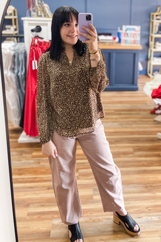 Wishlist rose denim cotton pants in a barrel leg style wl25-11202