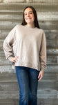 z supply essentials modern crewneck weekender sweatshirt beige heather taupe ZT203706 HTP