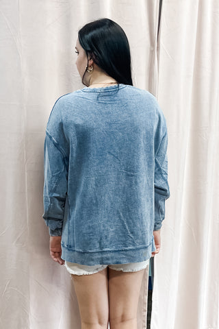 Z Supply Knit Denim Modern Weekender in Medium Indigo ZT223856 MEI
