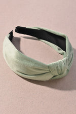 mint "velvet" knotted headband LCE-G1HTT8418