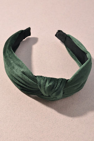 green "velvet" knotted headband LCE-G1HTT8418