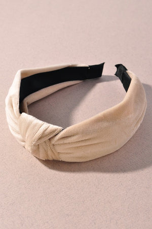 ivory "velvet" knotted headband LCE-G1HTT8418