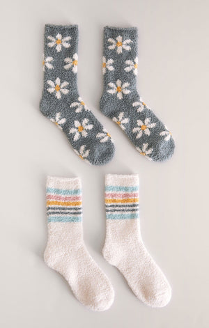 ZLA223391 z supply 2-pack daisy plush socks